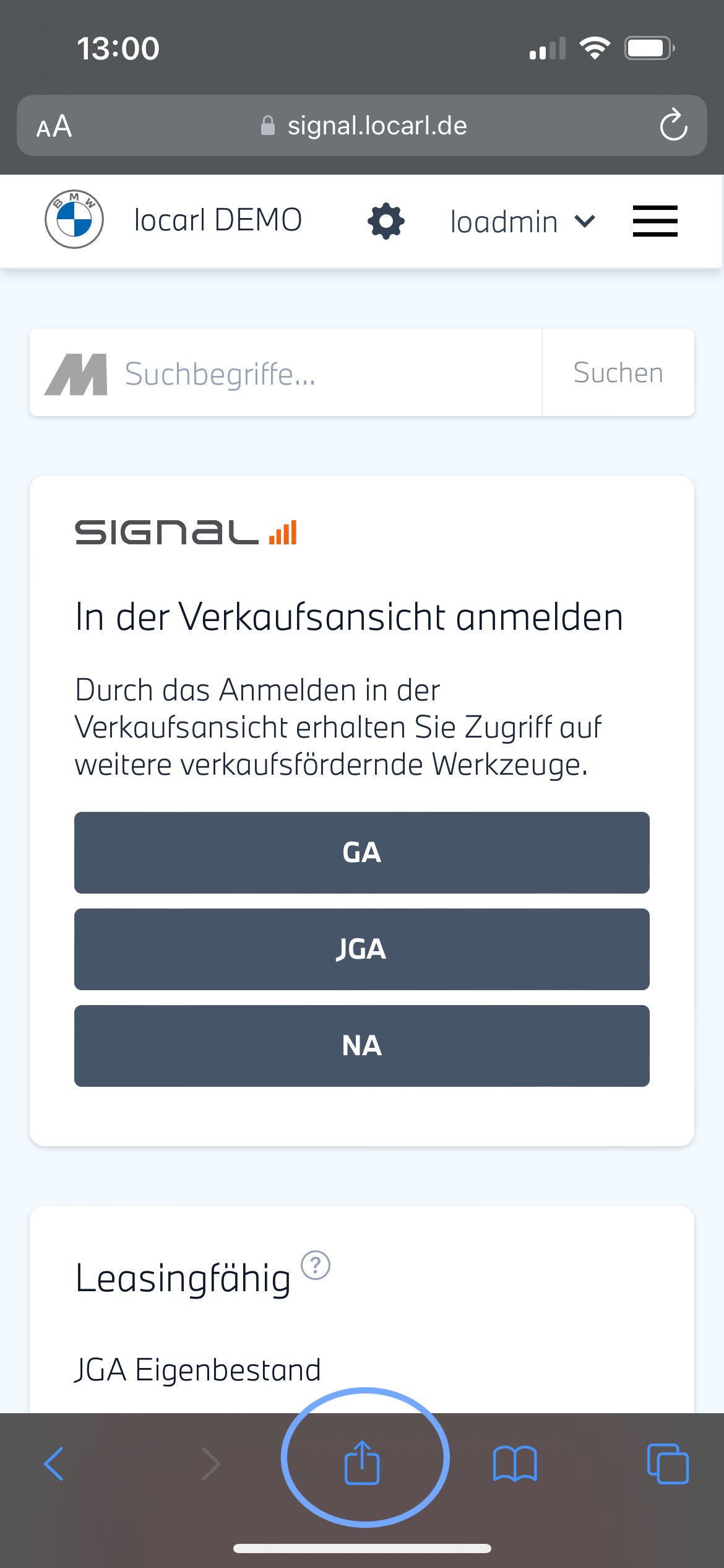 Klick auf das gezeigte Icon