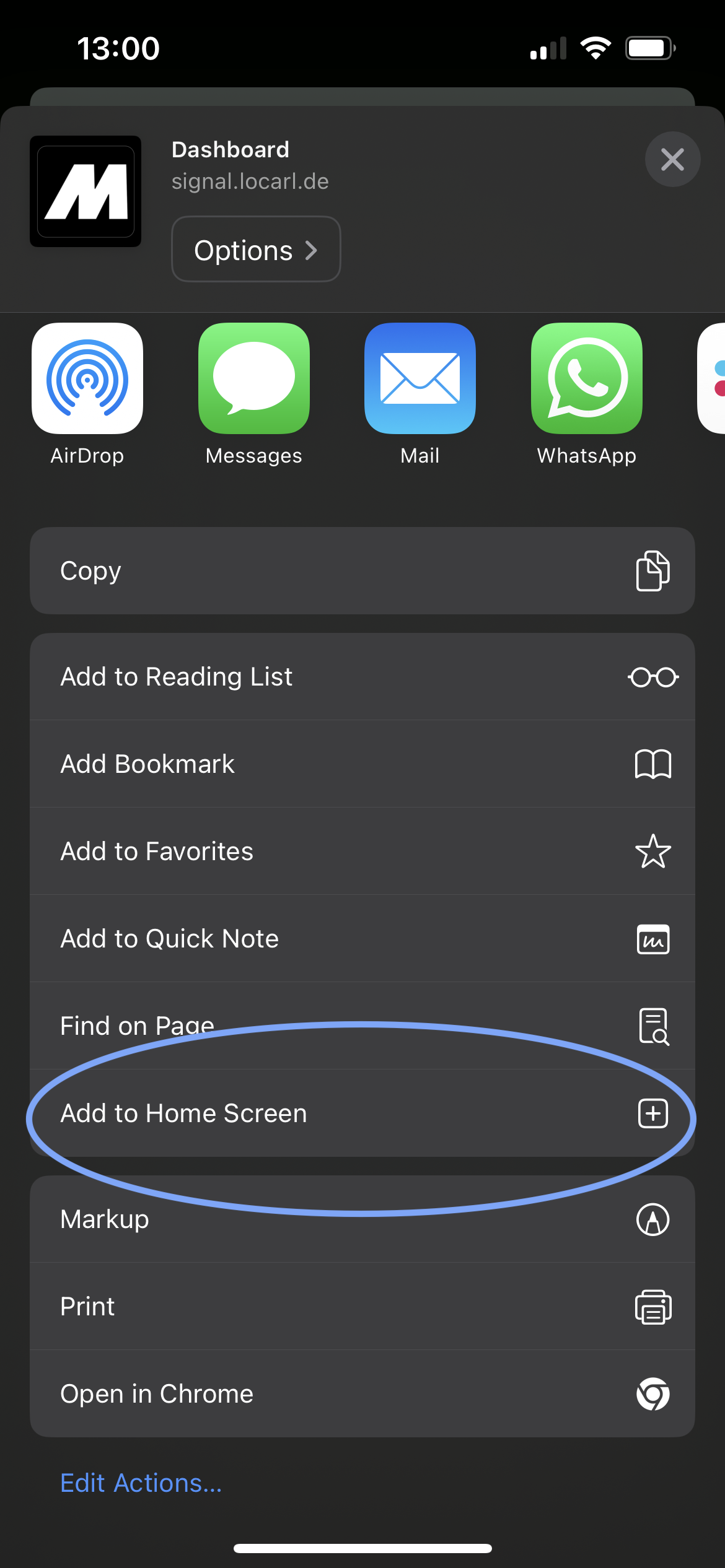 Klick auf die markierte Schaltfläche